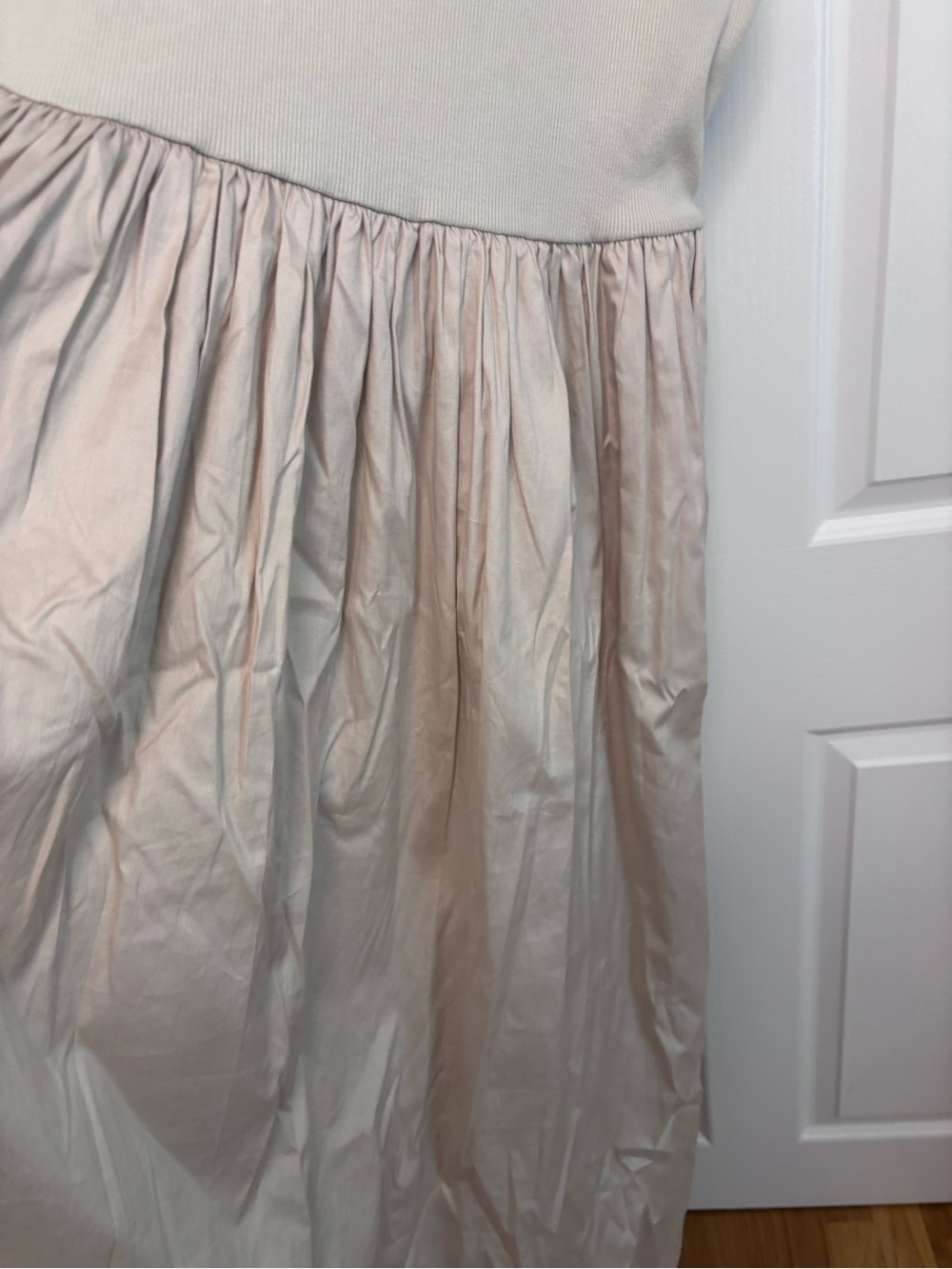 Nordstrom Beige Tank Bodice Satin Skirt Dress - Picture 9 of 12